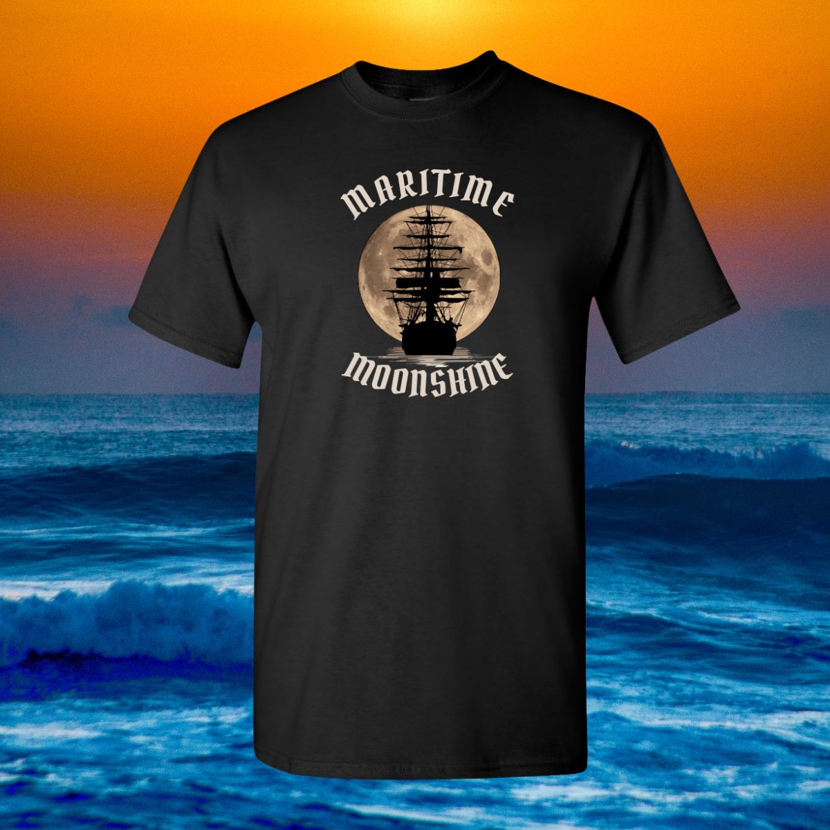 Maritime Moonshine Full Front Men's Tee
