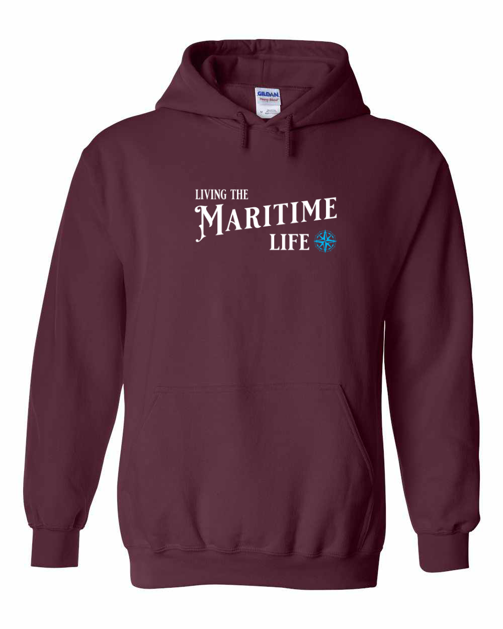 Living the maritime Life blue Pullover Hoodie - Unisex