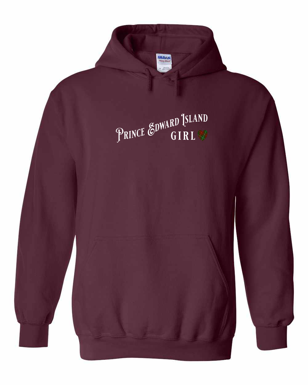 PEI Girl Tartan Heart Pullover Hoodie - Unisex