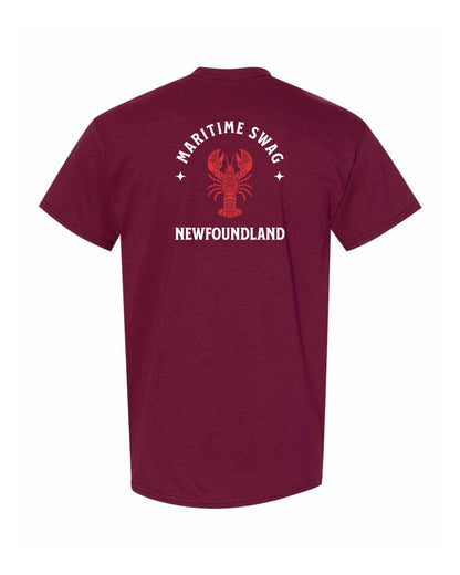 Maritime Swag Newfoundland Mandala Red Lobster Left Chest and Back Men's Tee