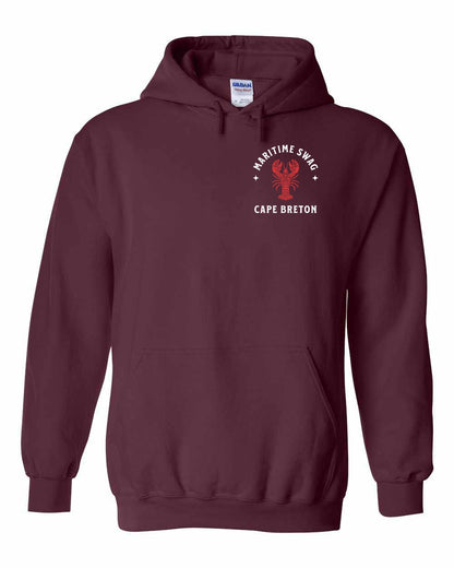 Maritime Swag Cape Breton Mandala Red Lobster Left Chest and Back Pullover Hoodie