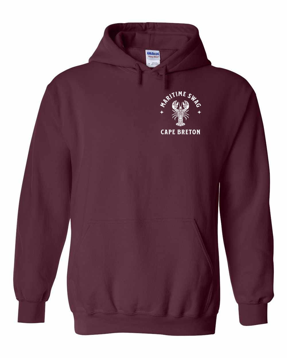 Maritime Swag CB Mandala white Lobster Left Chest and Back Pullover Hoodie - Unisex