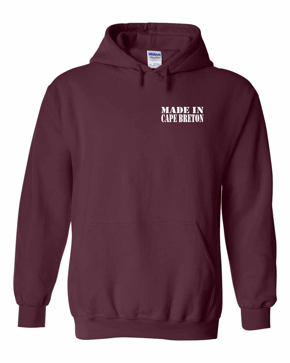 Made In CB White Left Chest Pullover Hoodie - Unisex