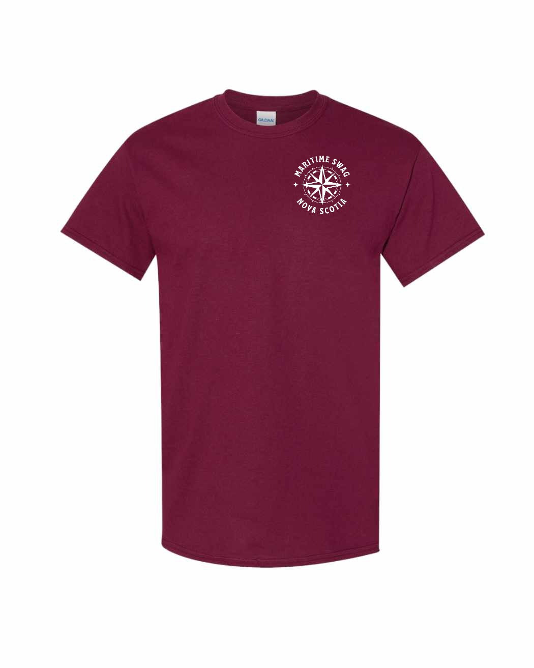 Maritime Swag Nova Scotia Compass Left Chest and Back mens-tee