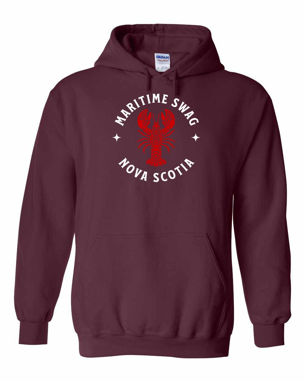 Maritime Swag Nova Scotia Mandala Red Lobster Left Chest and Back pullover