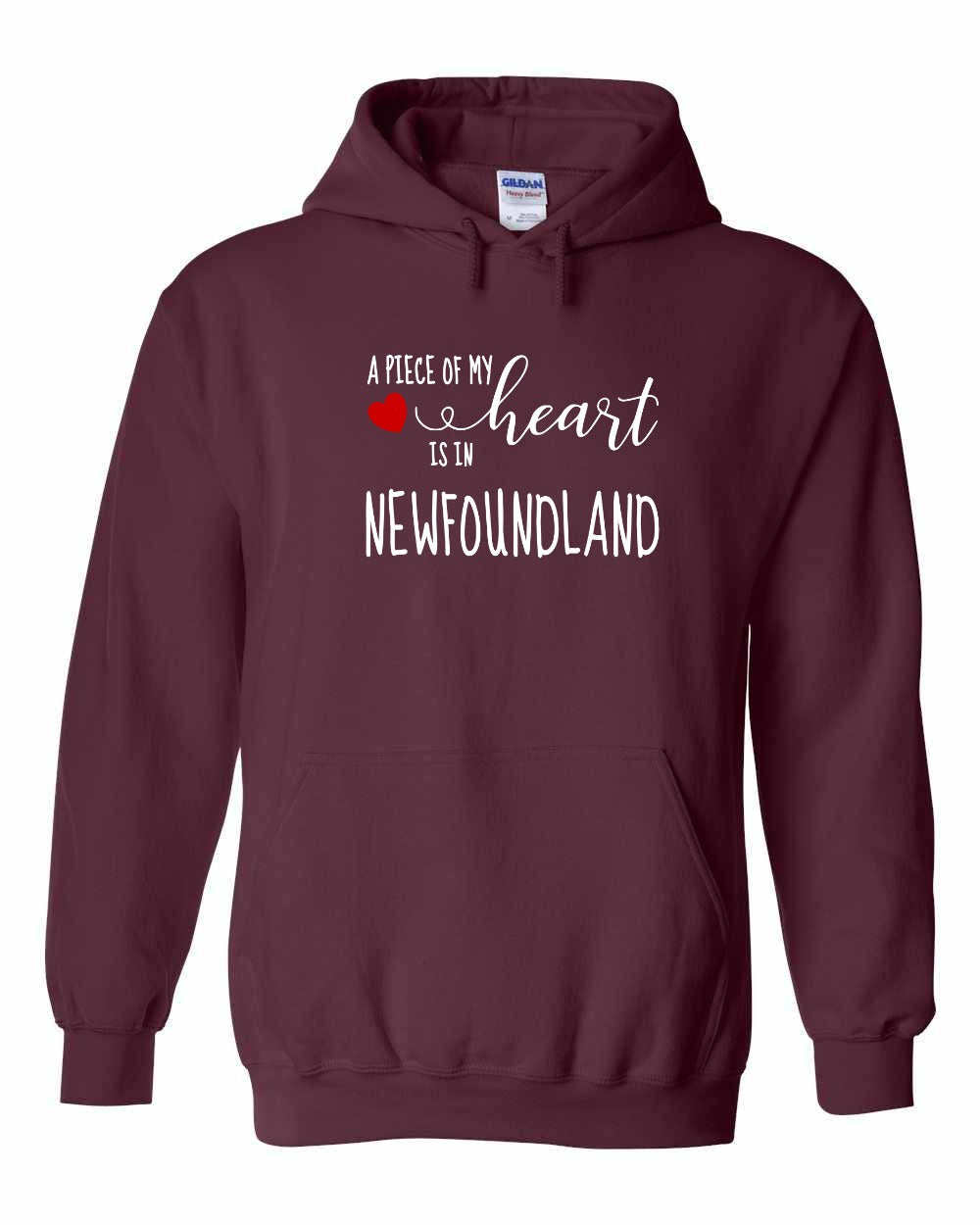 A piece of My heart in NFLD (Red Heart) Pullover Hoodie - Unisex