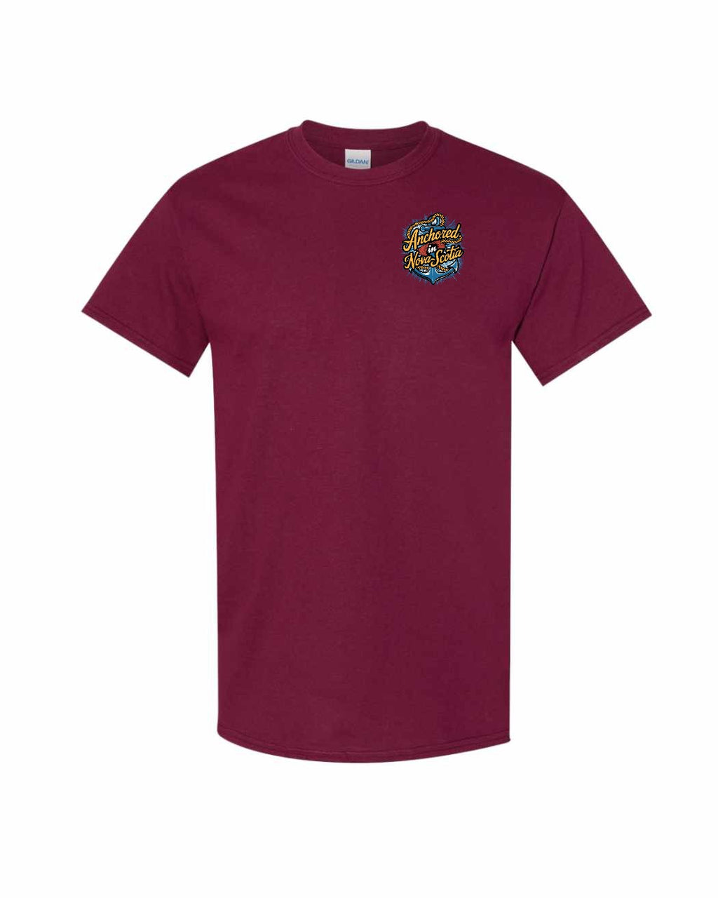 Anchored In NS (Old Design) Left Chest Men's tee