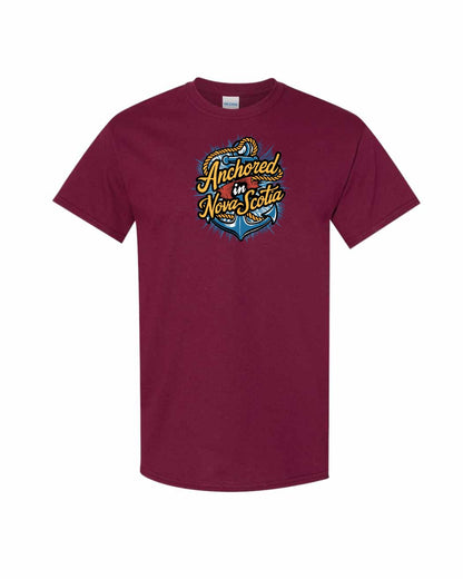 Anchored In Nova Scotia (Old Design) Full mens-tee