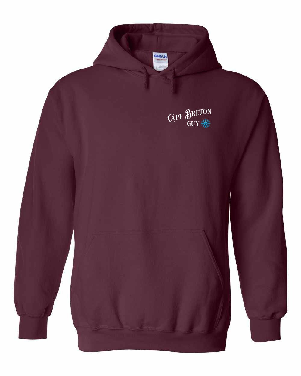Cape Breton Guy blue Left Chest and Back Pullover Hoodie