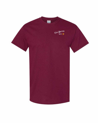 Cape Breton Guy yellow Left Chest and Back Men's Tee
