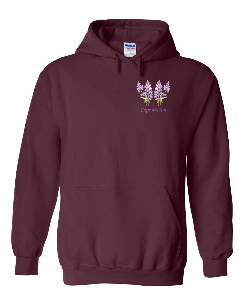 Cape Breton Lupin Left Chest Pullover Hoodie