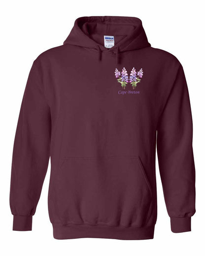 Cape Breton Lupin Left Chest Pullover Hoodie