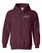 Just a CB Guy Blue Left Chest and Back Pullover Hoodie - Unisex