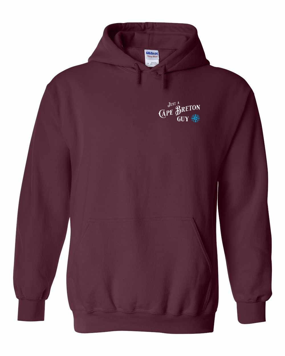 Just a Cape Breton Guy blue Left Chest and Back Pullover Hoodie