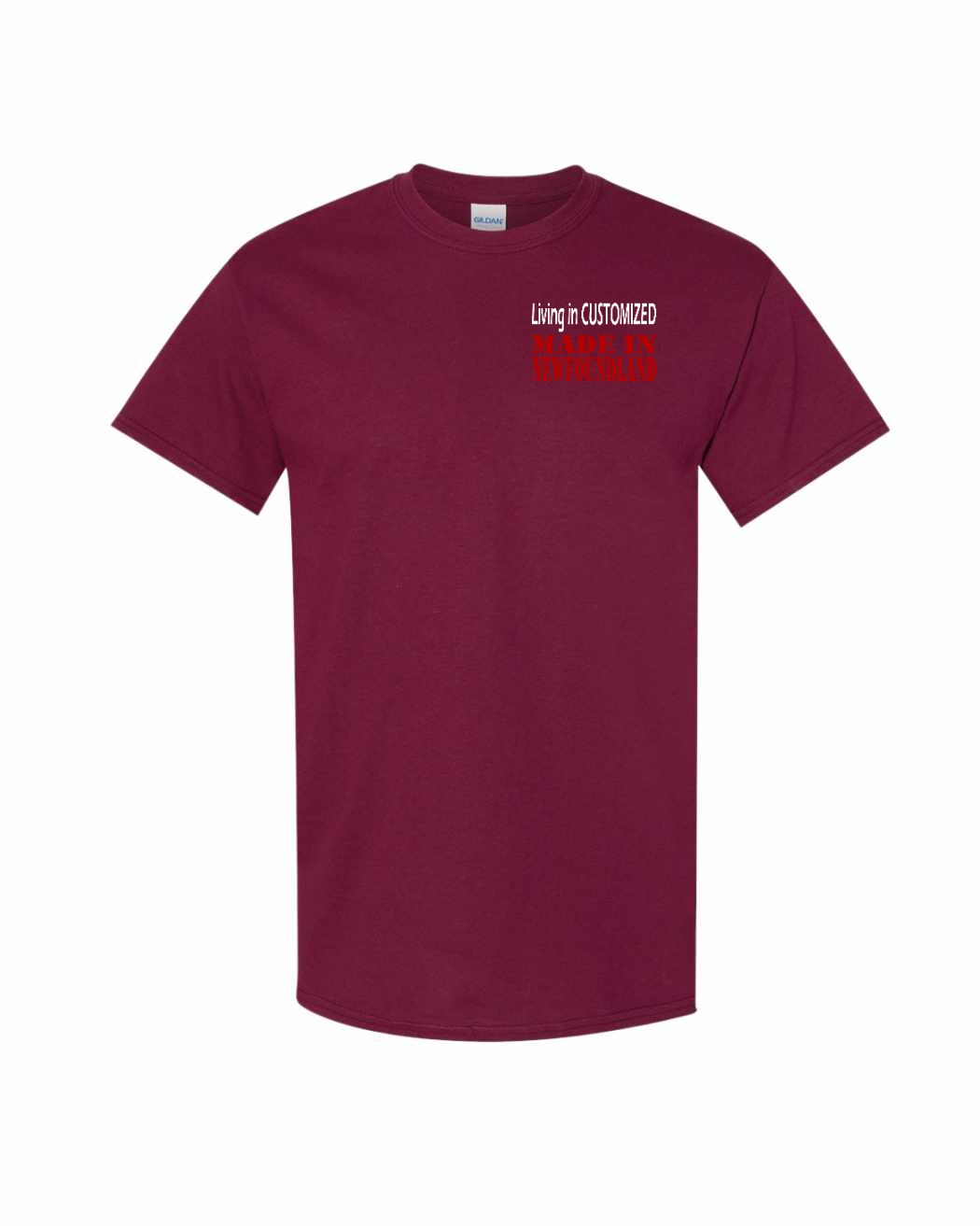 Living in Custom Made in NFLD Left Chest Men's Tee