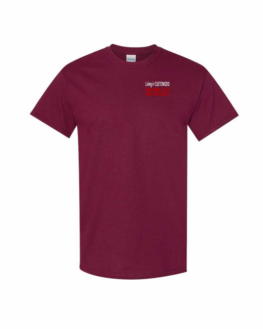 Living in Custom Made in Nova Scotia Left Chest mens-tee