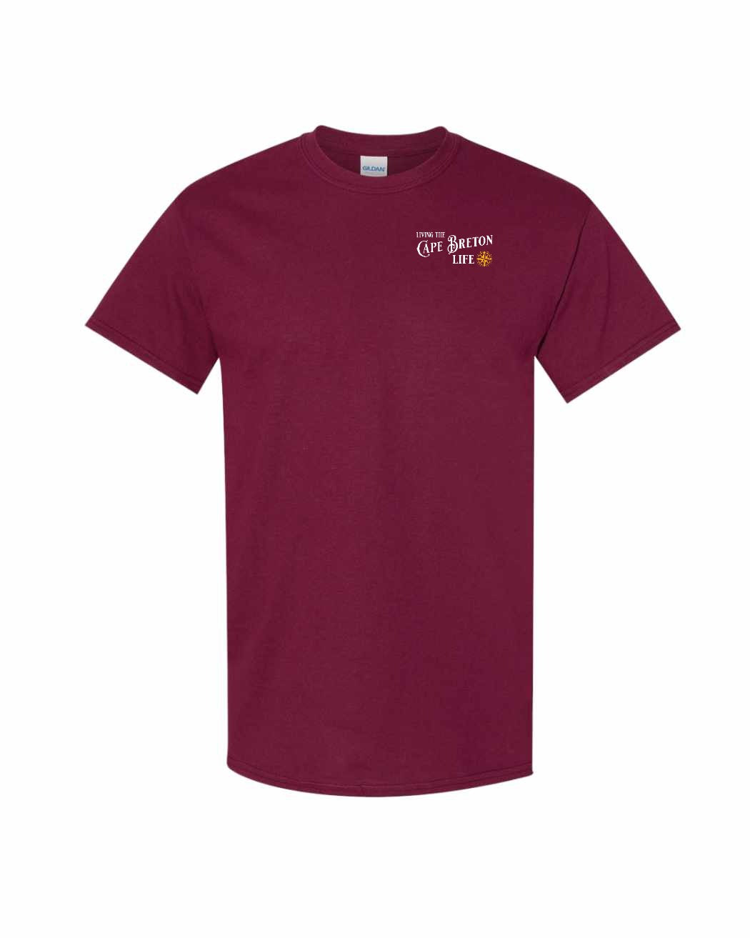 Living the CB Life yellow Left Chest and Back Men's Tee