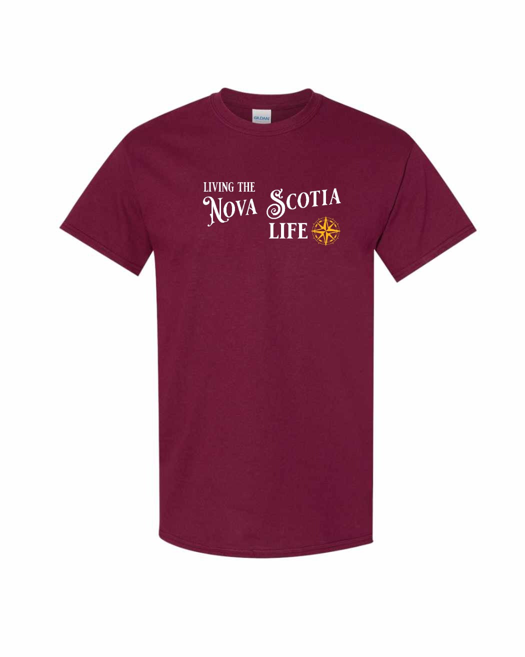 Living the Nova Scotia Life yellow Full mens-tee