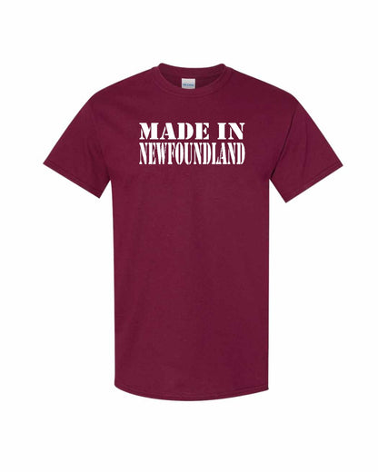 Made In Newfoundland ( White Lettering) Full Men's Tee