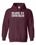 Made In NFLD ( White Lettering) Pullover Hoodie - Unisex