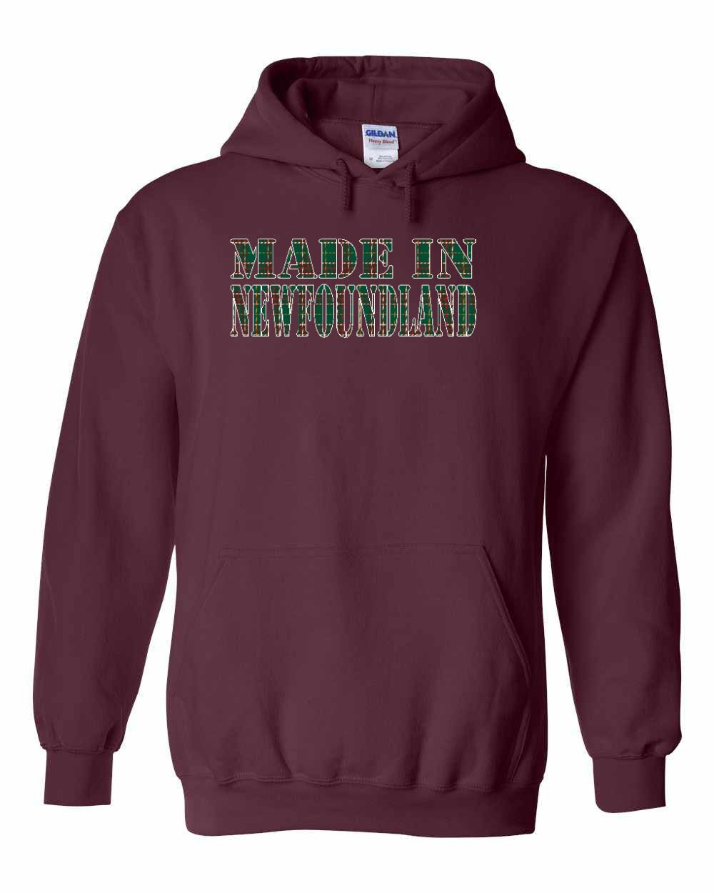 Made In NFLD ( Tartan Lettering) Pullover Hoodie - Unisex