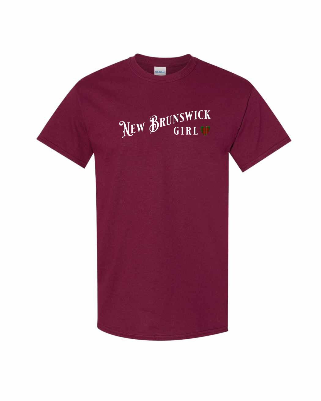 New Brunswick Girl Tartan heart Full Men's Tee