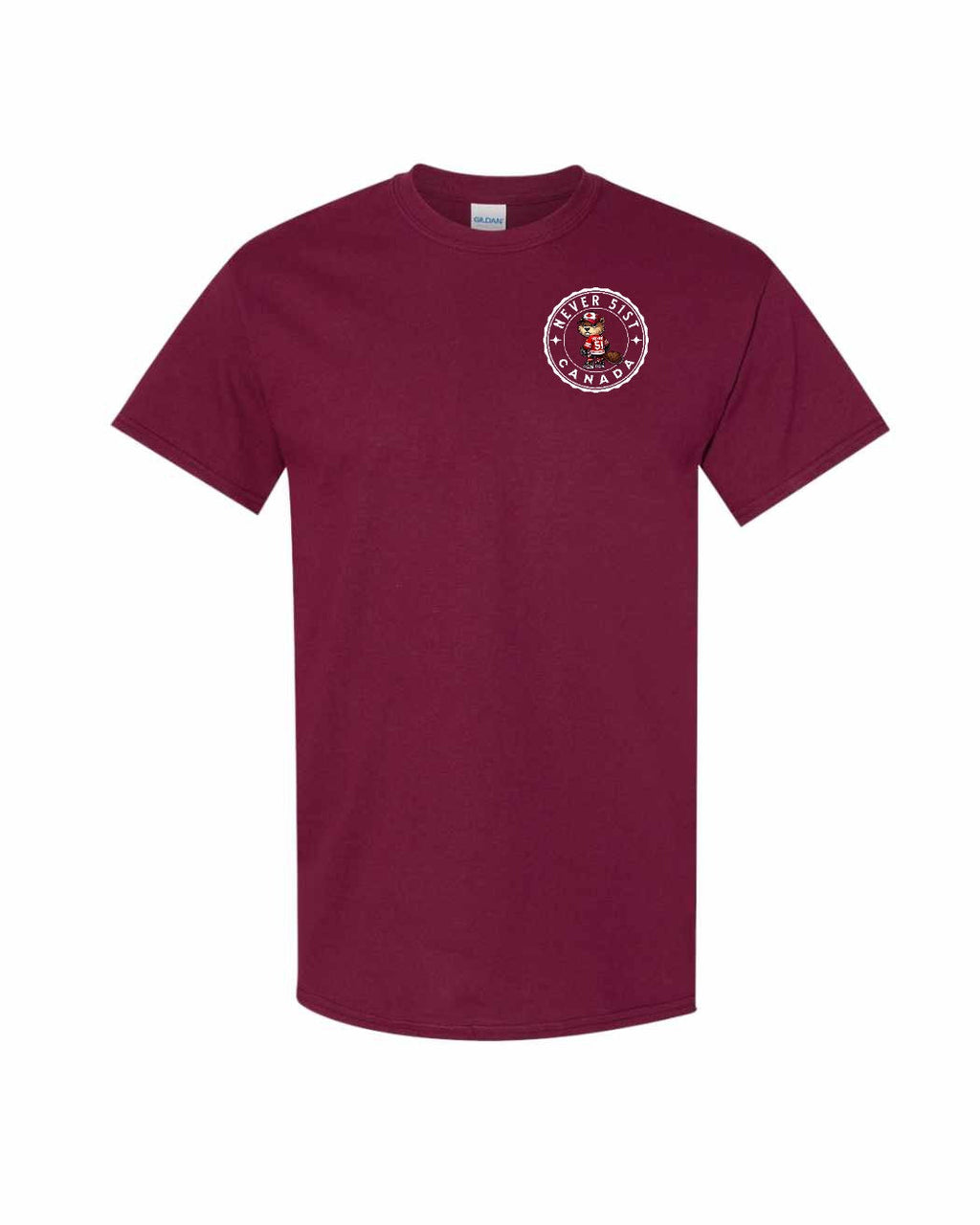 Never 51st Beaver Left Chest Men's Tee - Gildan Canada (sewn Internationally)
