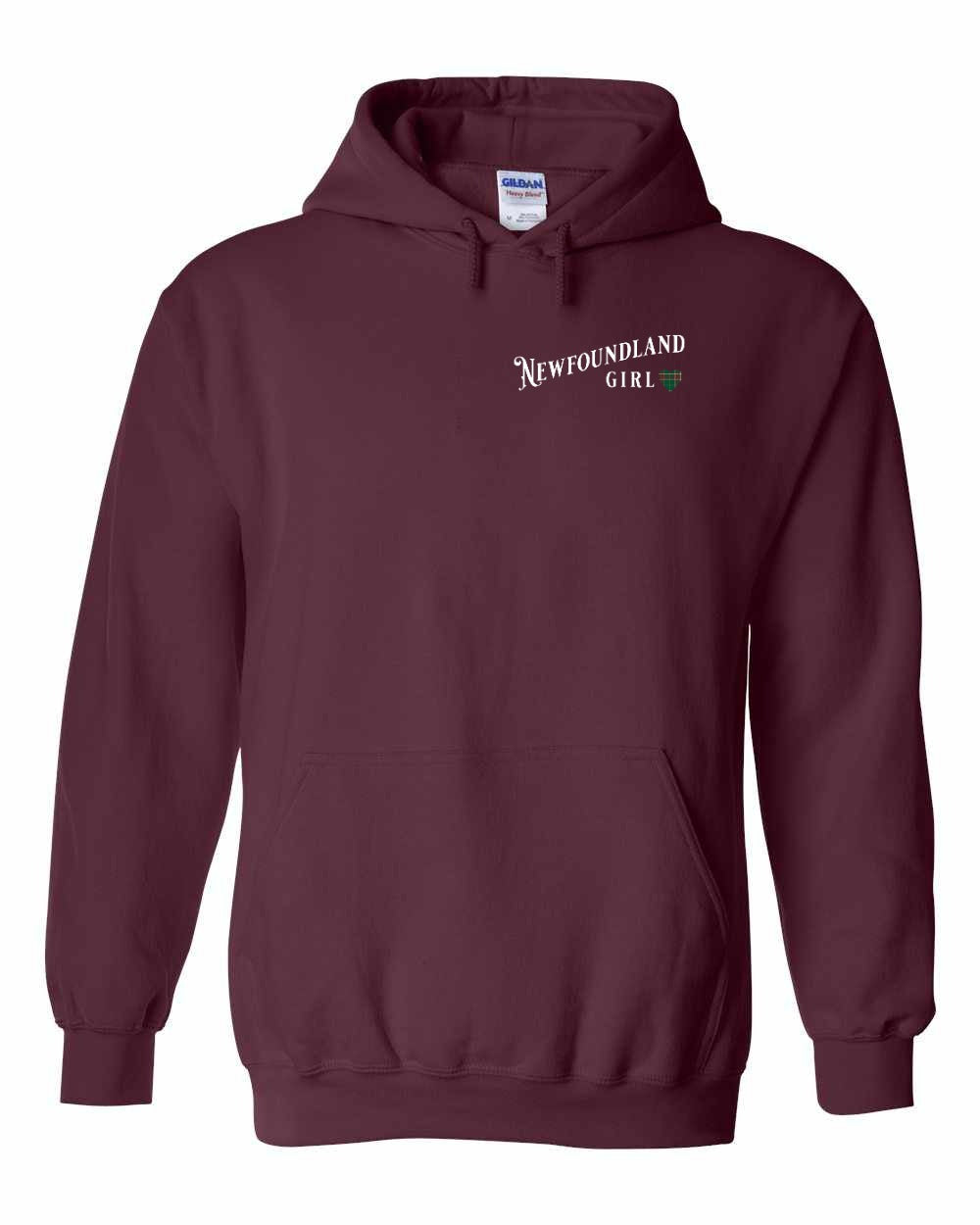 Made In NFLD ( Tartan Lettering) Left Chest and Back Pullover Hoodie - Unisex