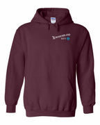 NFLD Guy Blue Left Chest and Back Pullover Hoodie - Unisex