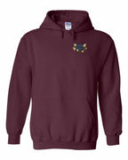 NS Flowers Left Chest and Back Pullover Hoodie - Unisex
