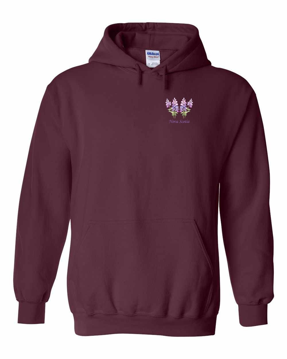 Nova Scotia Lupins Left Chest and Back pullover