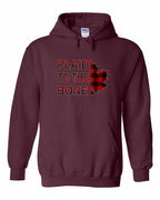 Plaid to the Bone Stacked Leaf Pullover Hoodie - Gildan Canada (sewn Internationally) - Unisex