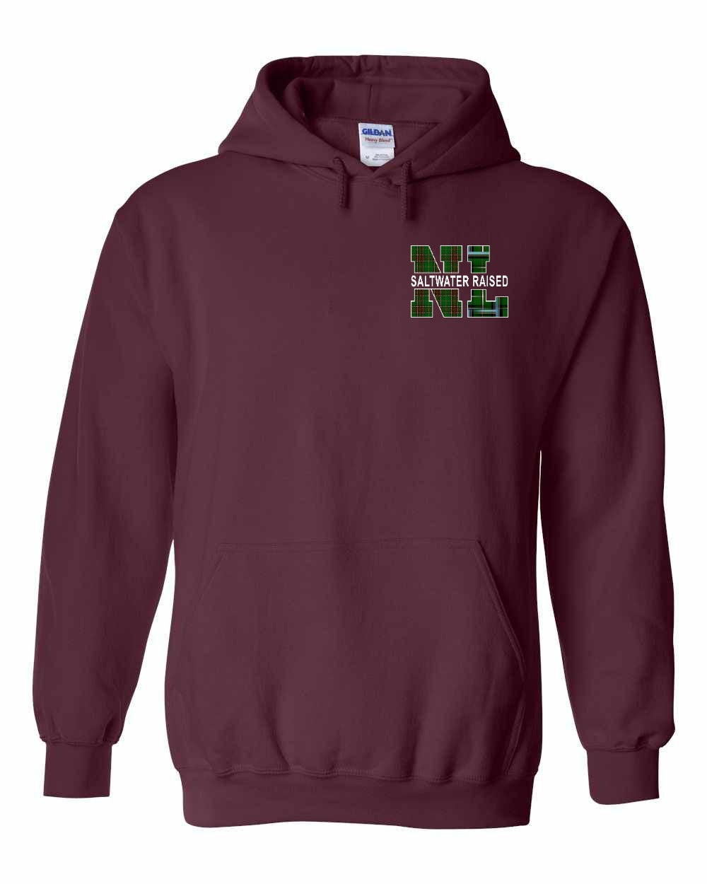 NFLD and Labrador Saltwater Raised Left Chest  Pullover Hoodie - Unisex