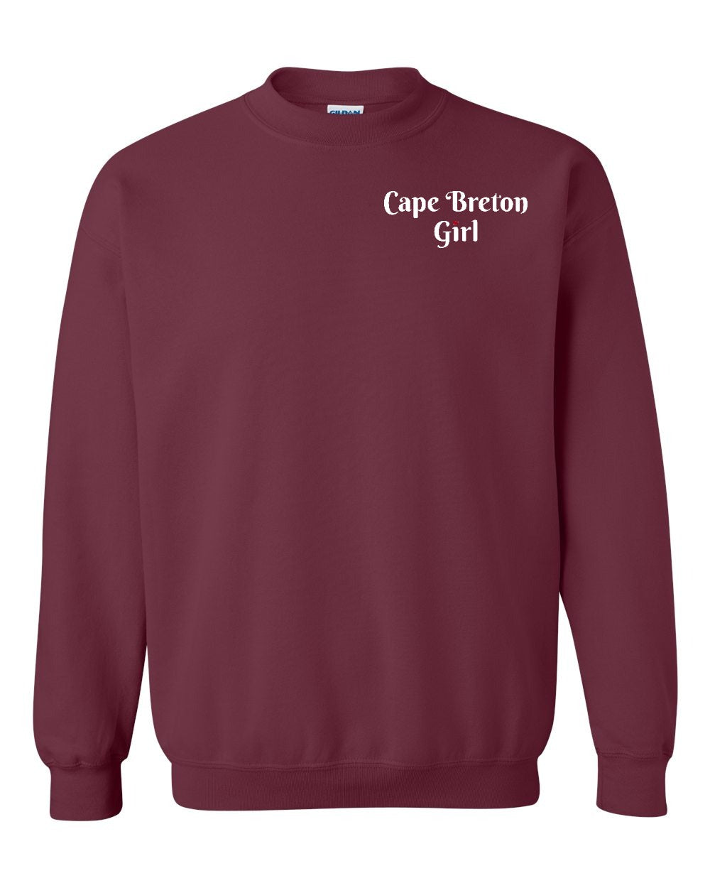CB Girl Heart Dot Left Chest & Back Crewneck Sweatshirt - Unisex
