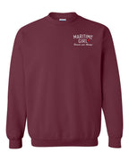 Maritime Girl Forever and Always Left Chest Crewneck Sweatshirt - Unisex