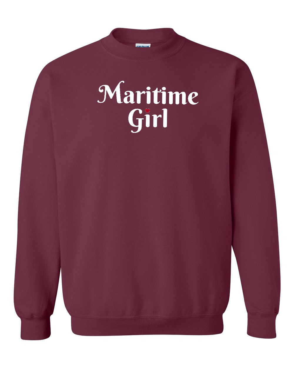 Maritime Girl Heart Dot Crewneck Sweatshirt - Unisex