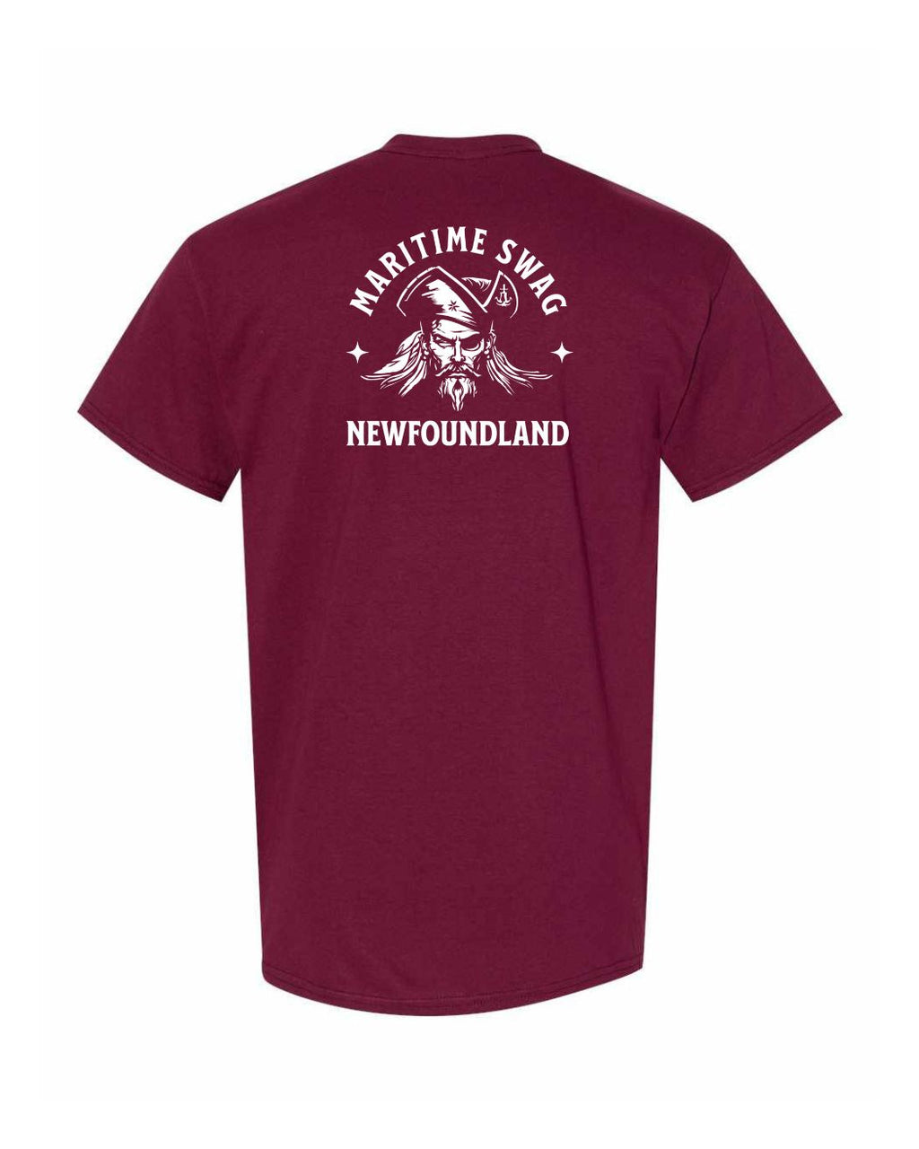 Maritime Swag NFLD Pirate Left Chest and Back Men's Tee