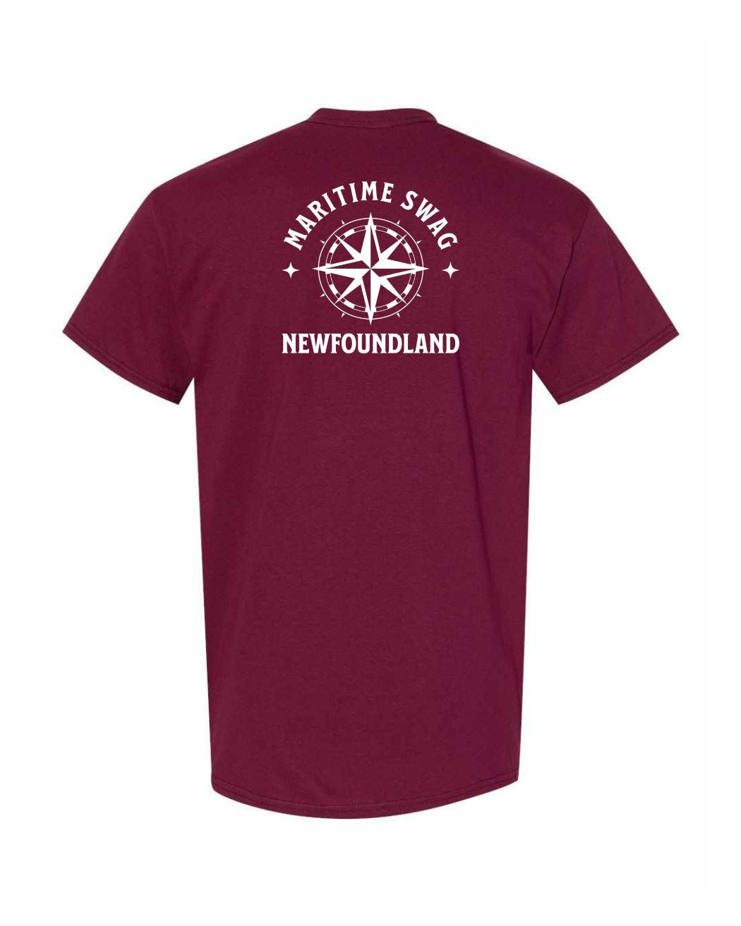 Maritime Swag Newfoundland Compass Left Chest and Back Men's Tee