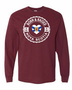 Born and Raised NS Heart Flag Long Sleeve Tee - Unisex