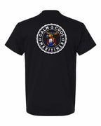 Calm Cool Maritimer Moose Left Chest & Back Men's Tee