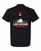 Lake Patrol Left Chest and Back Men's Tee in Black - back
