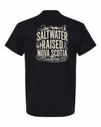 Saltwater Raised NS Folk Left Chest and Back Men's Tee