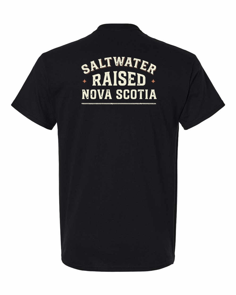 Saltwater Raised NS Sign Left Chest and Back Men's Tee