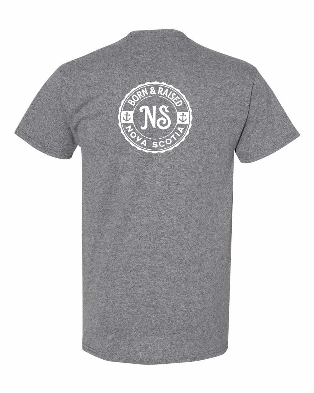 Born & Raised NS Left Chest and Back Men's tee