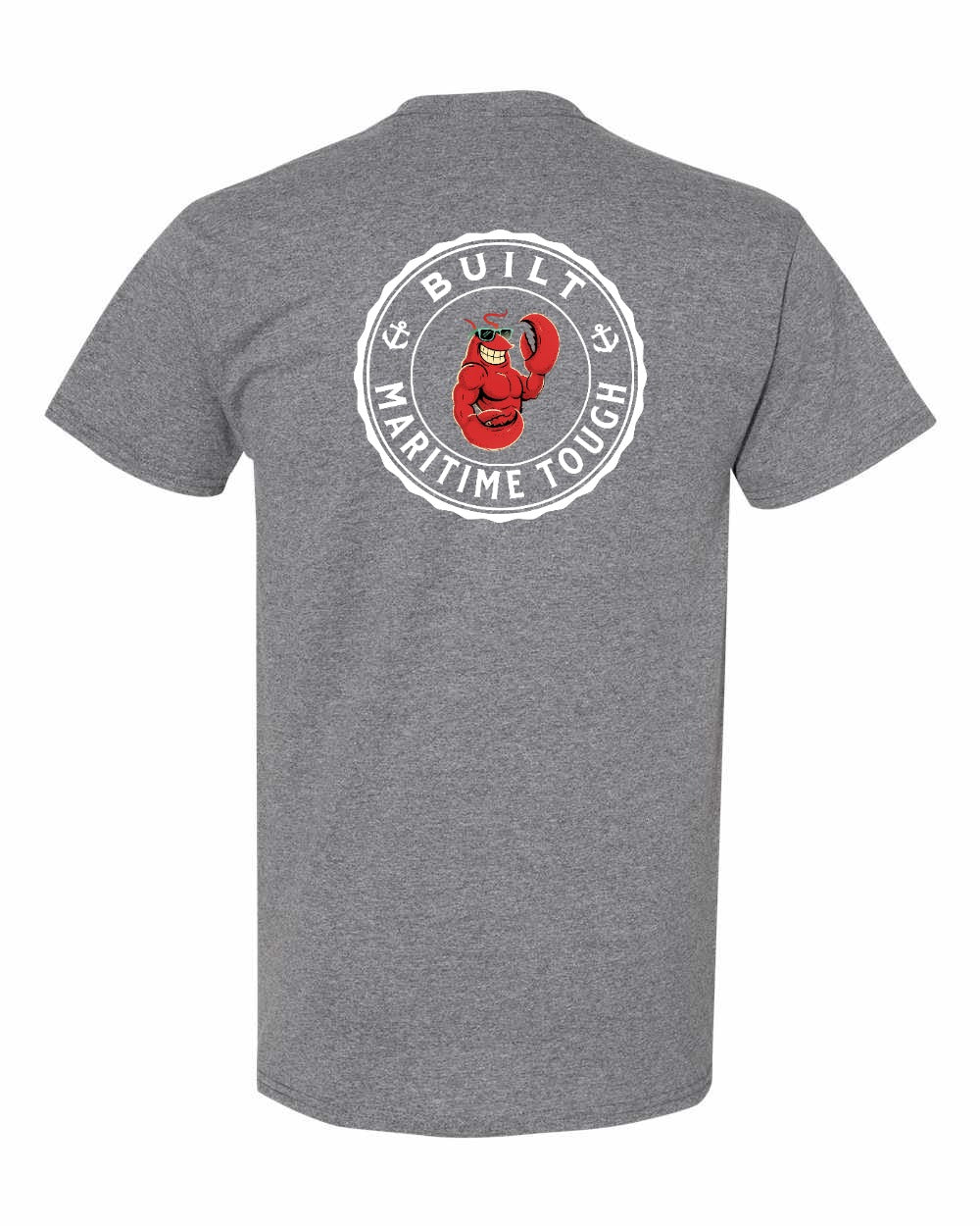 Built Maritime Tough Lobster Left Chest & Back Men's Tee