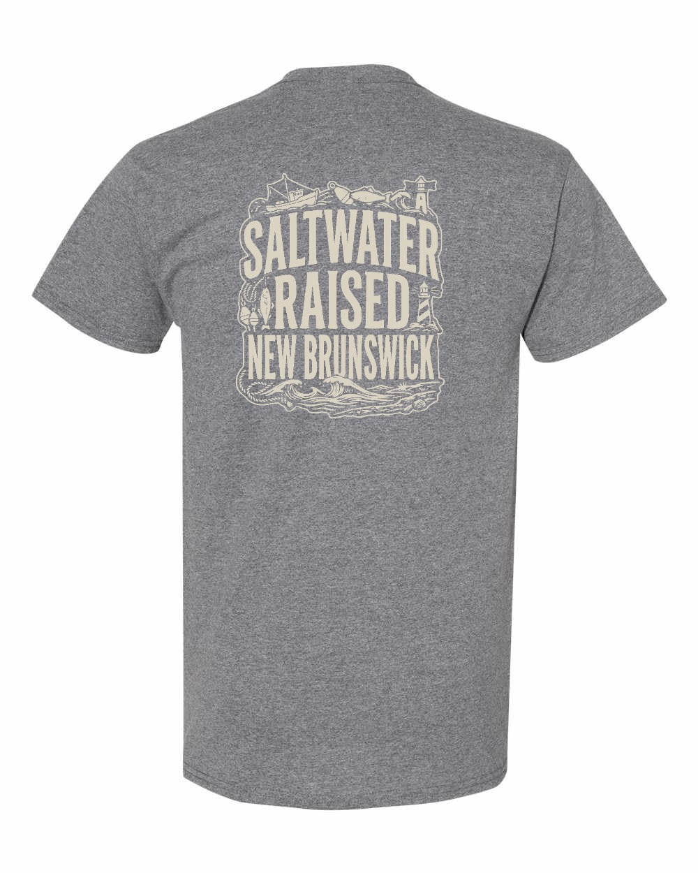 NB Saltwater Raised Folk Left Chest and Back Men's Tee
