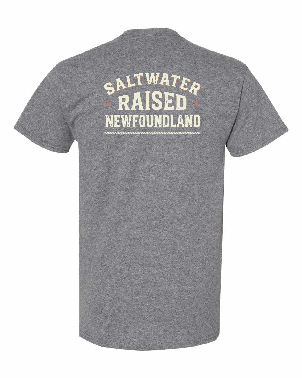NFLD Saltwater Raised Sign Left Chest and Back Men's Tee