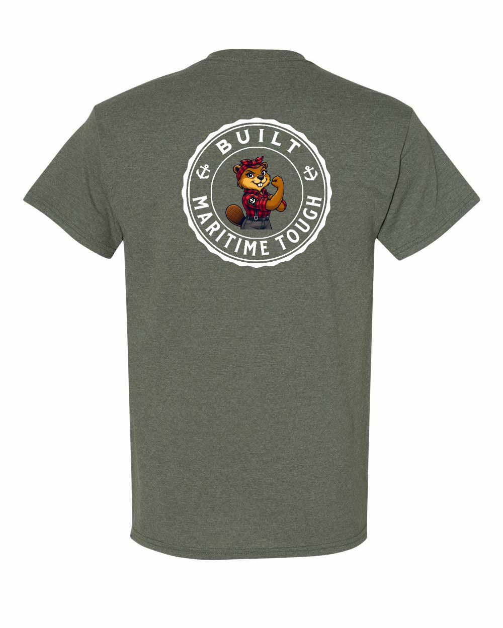 Built Maritime Tough Rosie Left Chest & Back Men's Tee