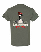 Lake Patrol Left Chest and Back Men's Tee in Heather Military Green - back