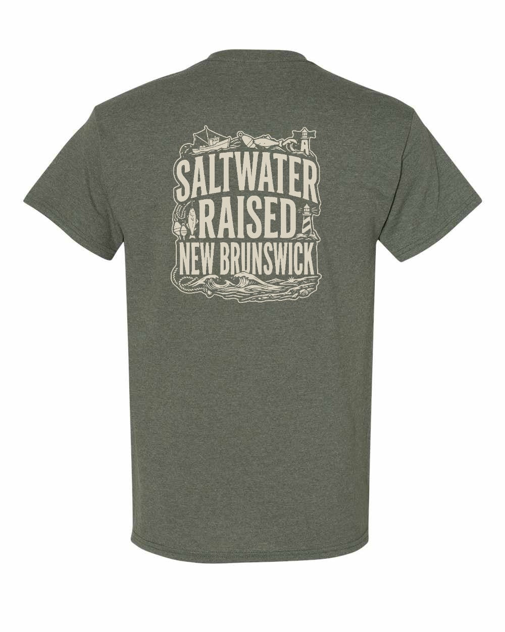 NB Saltwater Raised Folk Left Chest and Back Men's Tee